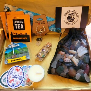 Cornish Beach in a Box - Collector's Edition | Sea Glass, Pottery, Shells, Tea, Candle