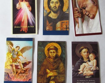 6 Bookmarks - Magnet Bookmarks - Religious series (BO-05) 6 in ea packet, magnetic,Jesus Christ, St Michael ArchAngel