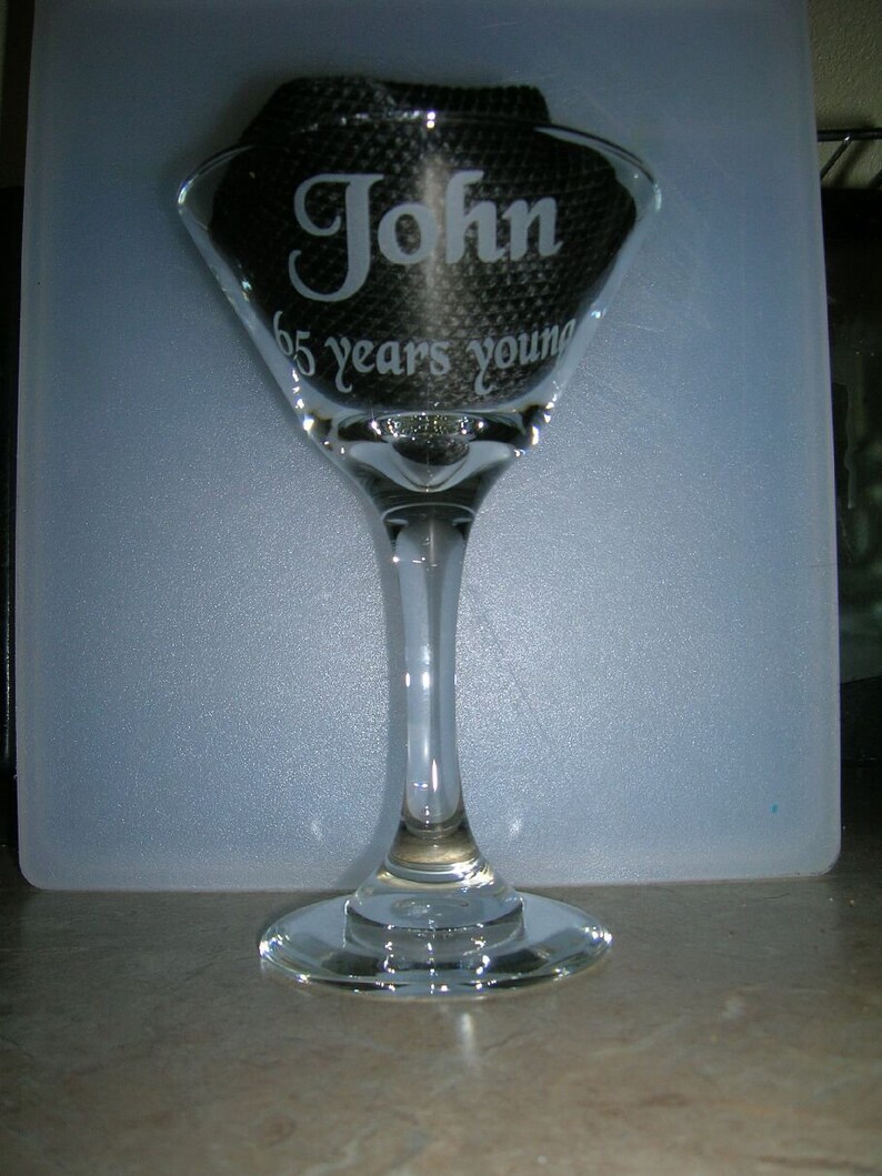 Custom Etched Engraved Martini Glass Personalized Martini Etsy