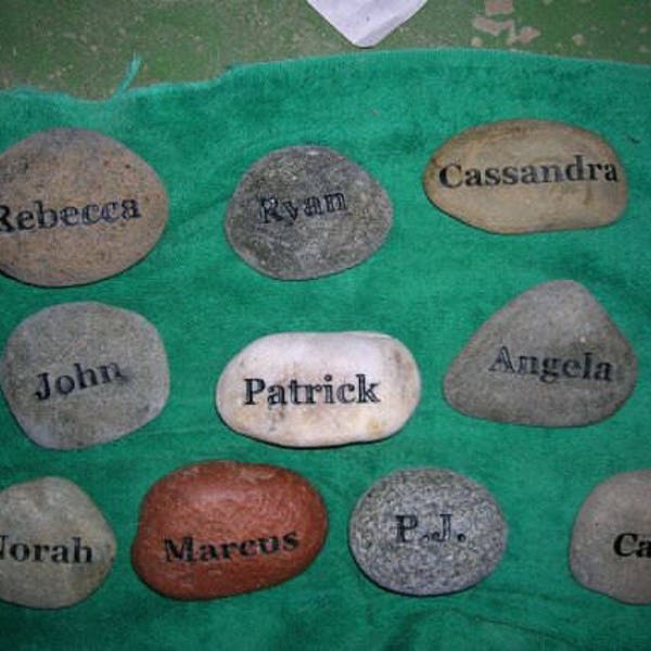 Engraved mothers day stone, etched or carved stone, namesake stone, family stone,engraved rocks, garden stones, etched rock, etched stone