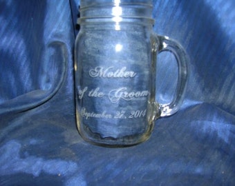 Personalized Mason Jar Mug, Engraved Mason Jar Mug, Custom Mason Jar Mug, Etched Mason Jar Mug, Personalized Glasses, Rustic