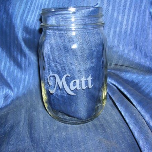 Engraved Mason Jar Etsy