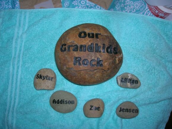 Sand Engraved Rocks Engraved Sand Carved River Rock, Etched Stone, Namesake Stone, Family ...