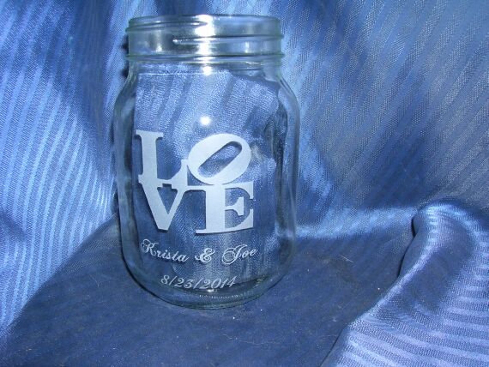Etched Mason Jar Engraved Mason Jar Etched Beer Jar Etsy