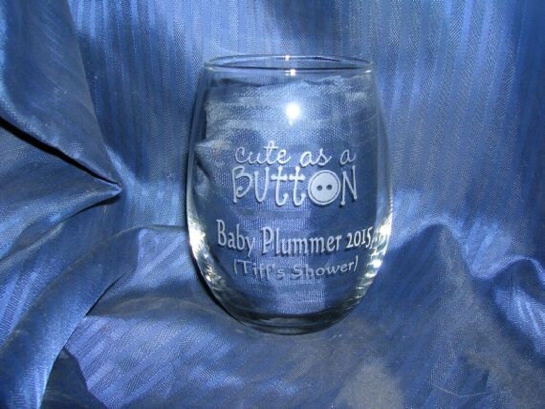 Etched Wine Glass, Stemless Wine Glass, Engraved Wine Glass, Wedding