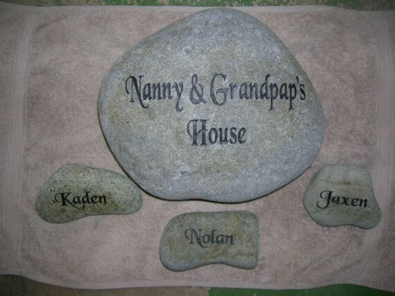 Engraved Stone, Etched Stone, Carved Stone, Namesake Stone, Family ...