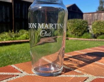 Individuell geätzter Martini-Shaker, personalisierter Martini-Shaker, sandgestrahlter Glasshaker