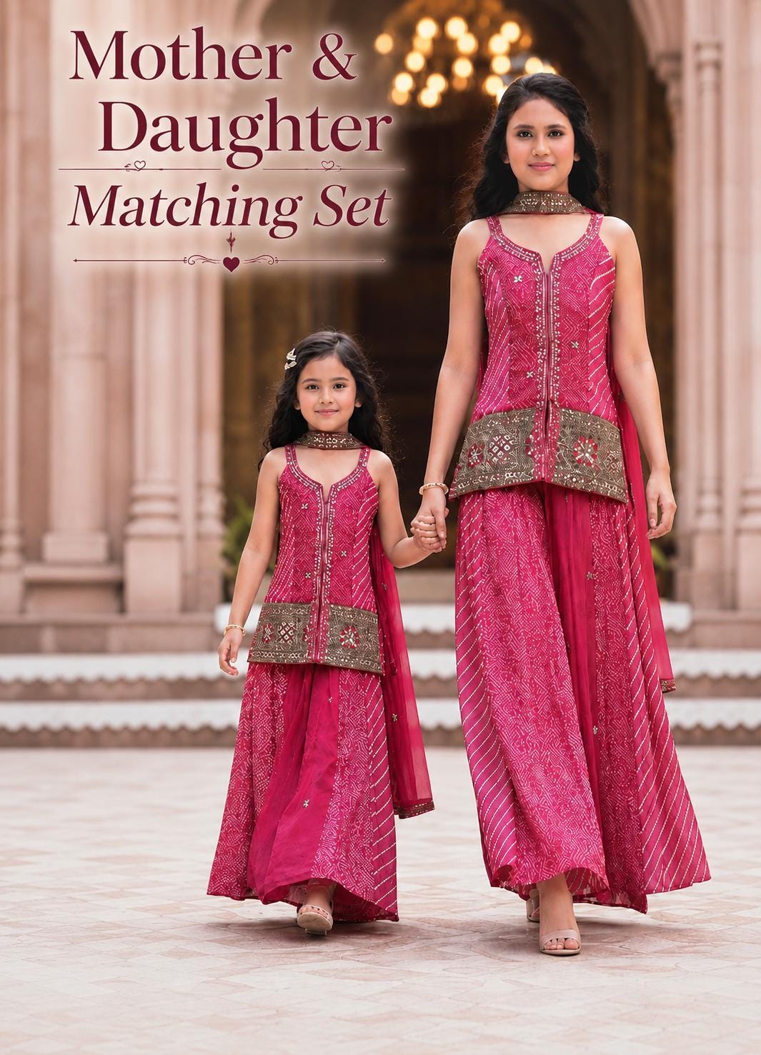 indian mother daughter dresses for birthday Dress Color:Black Mono Floral Shopify:Dresses Cowl High Neck Lace