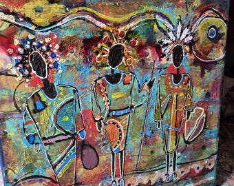 Der Wirbel: Lebendige Stammes-Besucher-Kunst