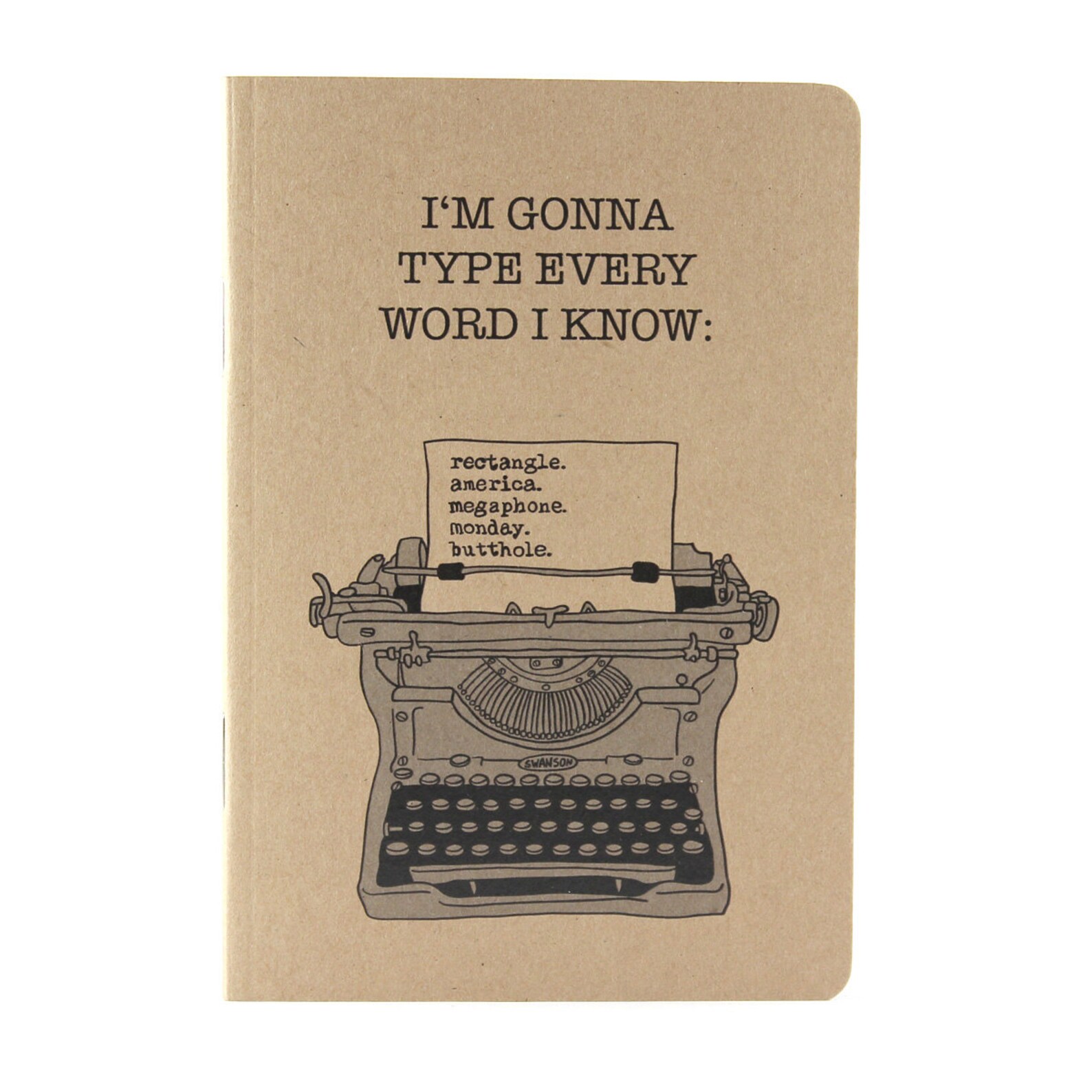 Typewriter Mini Notebook Small Notebook Ron Swanson Typewriter - Etsy
