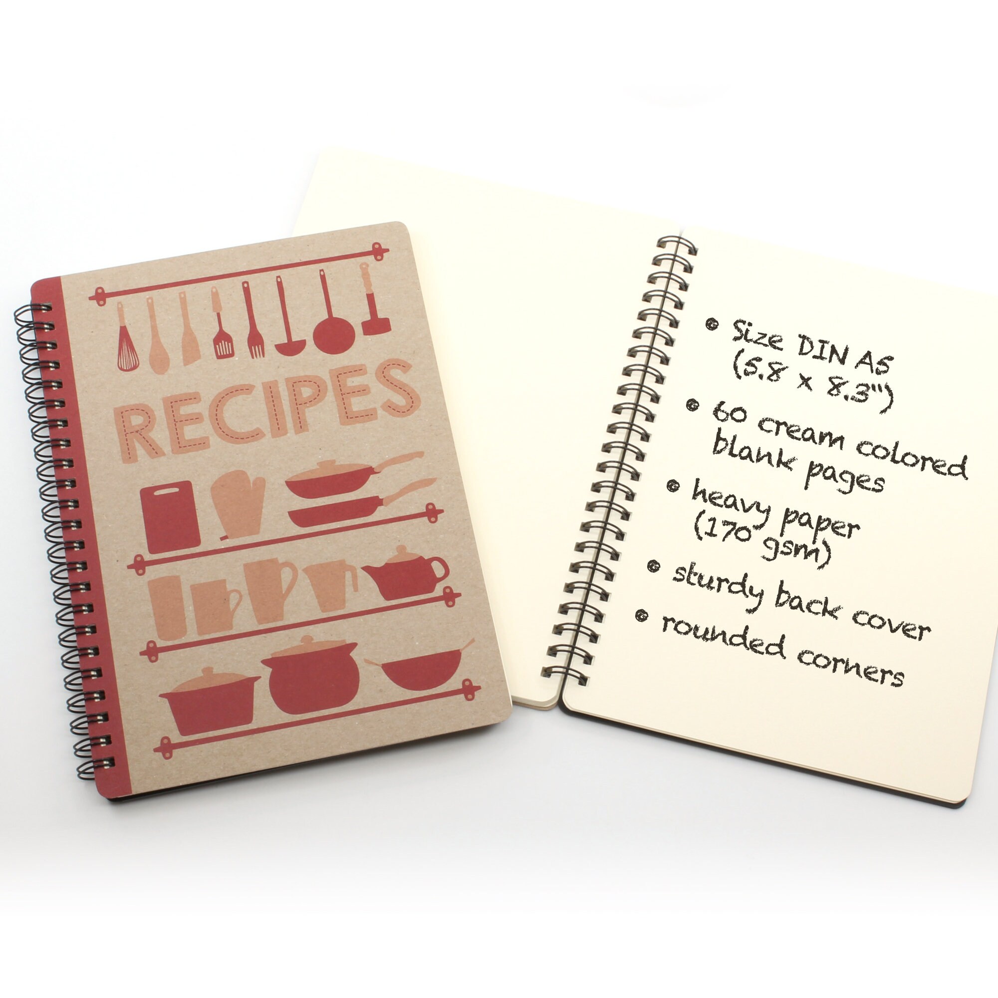 Recipe Book Large Spiral Bound Notebook recipes Etsy UK