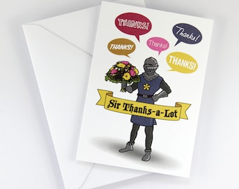 Dankeskarte "Sir Thanks-a-Lot", humorvolle Dankeskarte