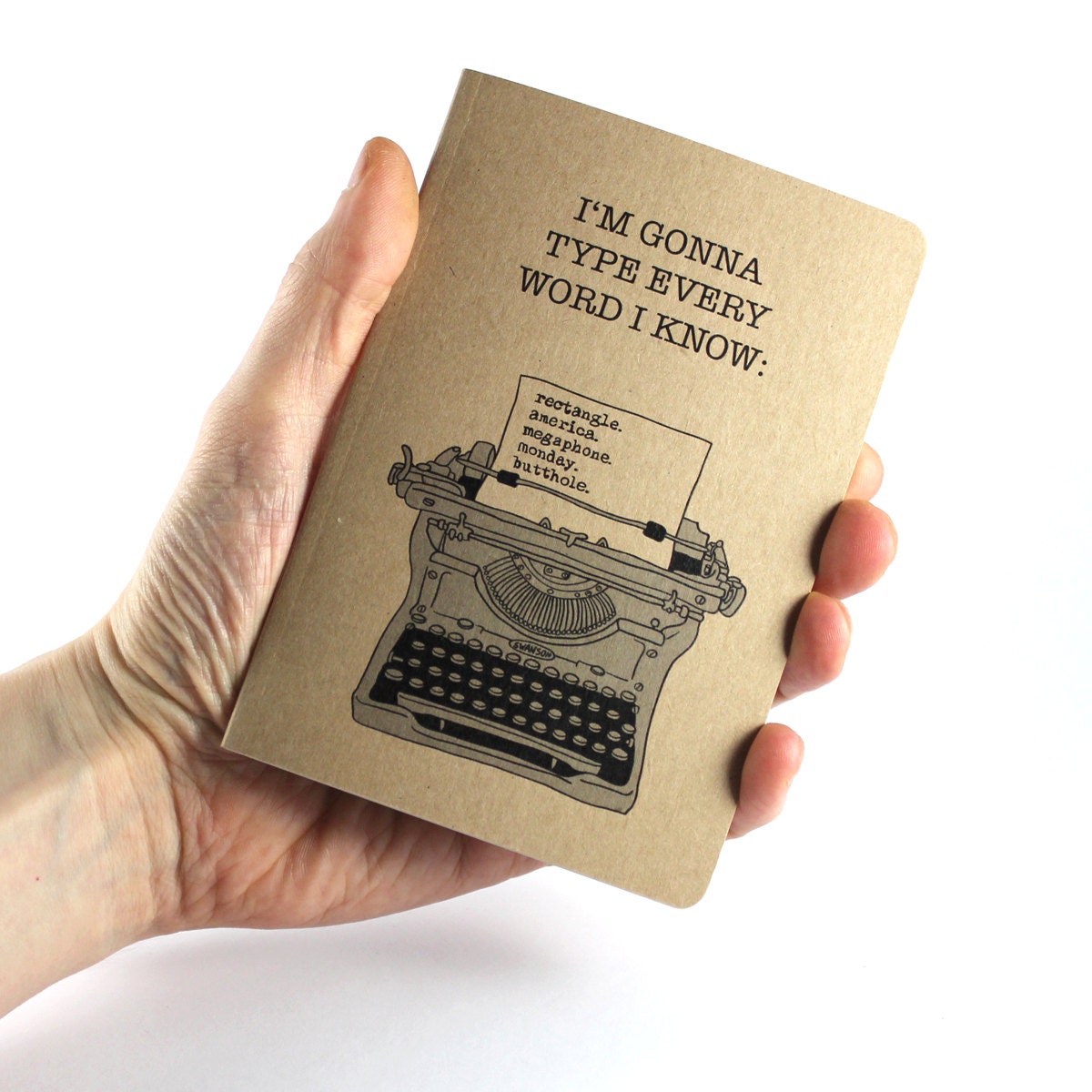 Typewriter Mini Notebook Small Notebook Ron Swanson Typewriter - Etsy