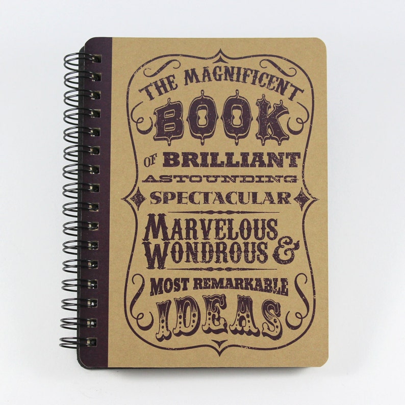 Small Spiral Bound Notebook Magnificent Book Of Etsy