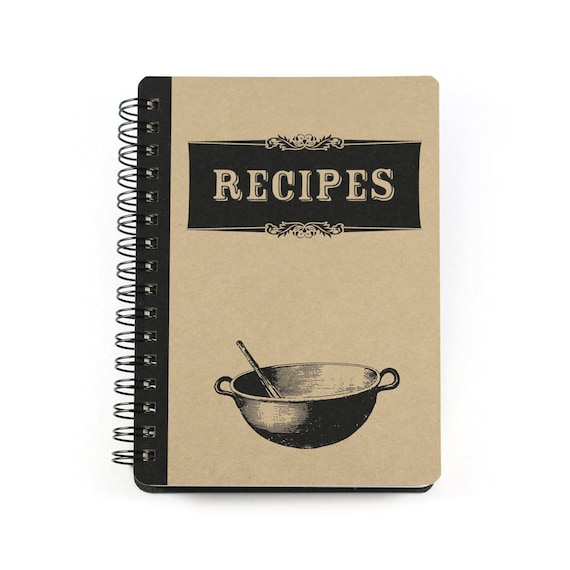 Recipe Book, Small Spiral Notebook recipes 