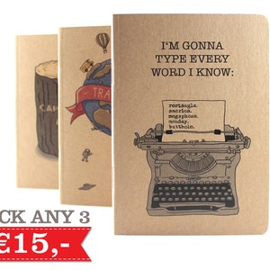 3 or 6 Small Notebooks of your choice, mix & match