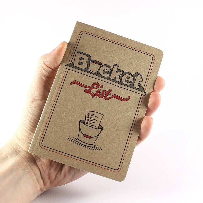 Notebook A6, Bucket List, Recycled Journal, Eco friendly Notepad image 2