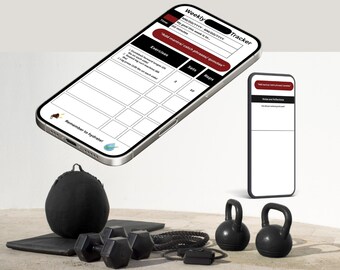 Wöchentlicher Workout-Tracker Vorlage (digitaler Download)