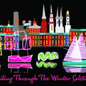 10  Horizontal Frederick, MD Winter Holidays Original Art Postcard Collection by Ellen Byrne, 6x4 glossy postcards.