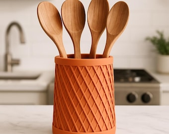 Porta utensilios de celosía - Forma invertida / Organizador de cocina moderno / Regalo de inauguración de la casa