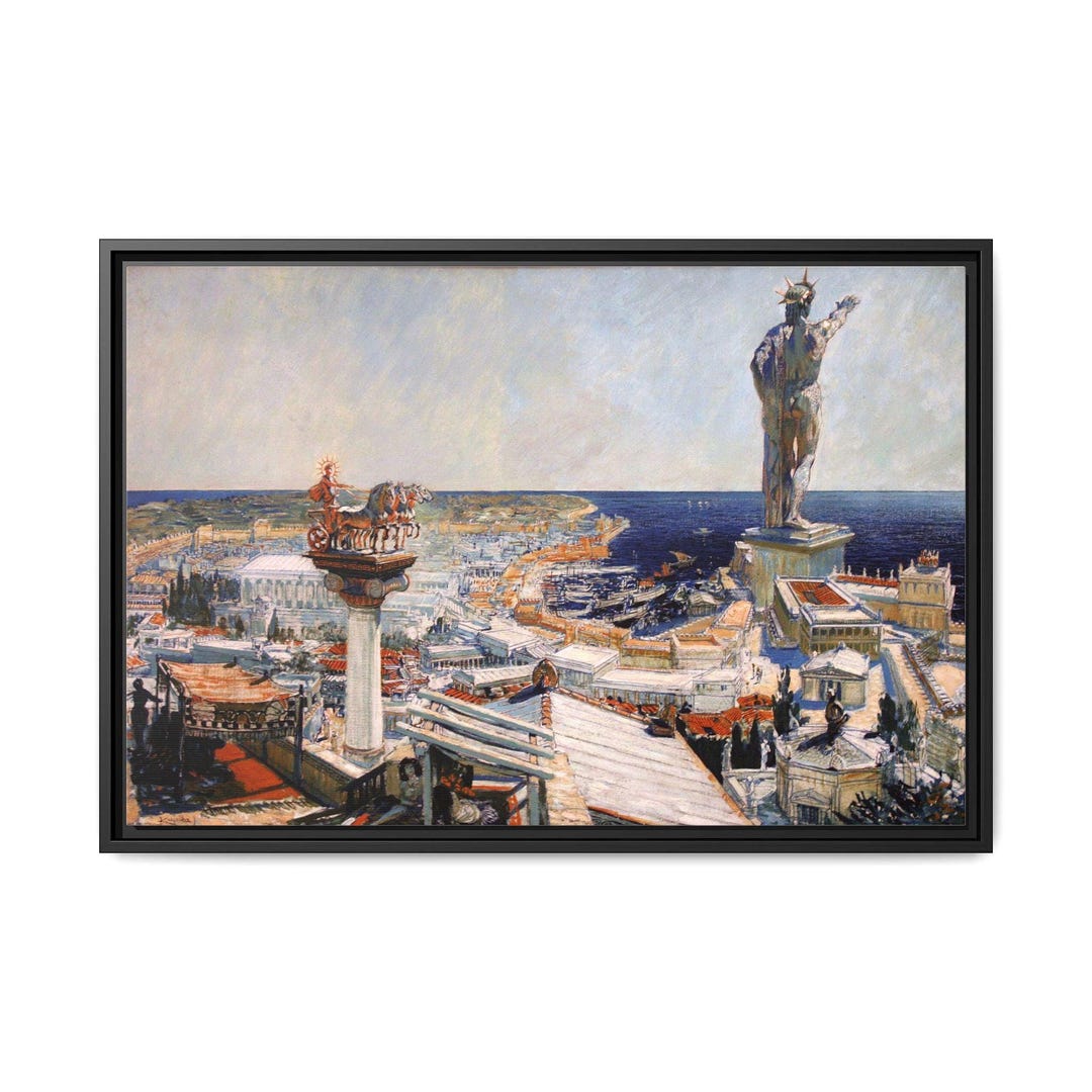 Il Colossus Colossus of Rhodes (1906) - Ancient Greece Wall Art - Classical History ...