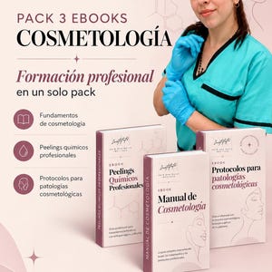 3-pack e-böcker om kosmetologi | Manual + peeling + patologiprotokoll | Digital PDF-nedladdning