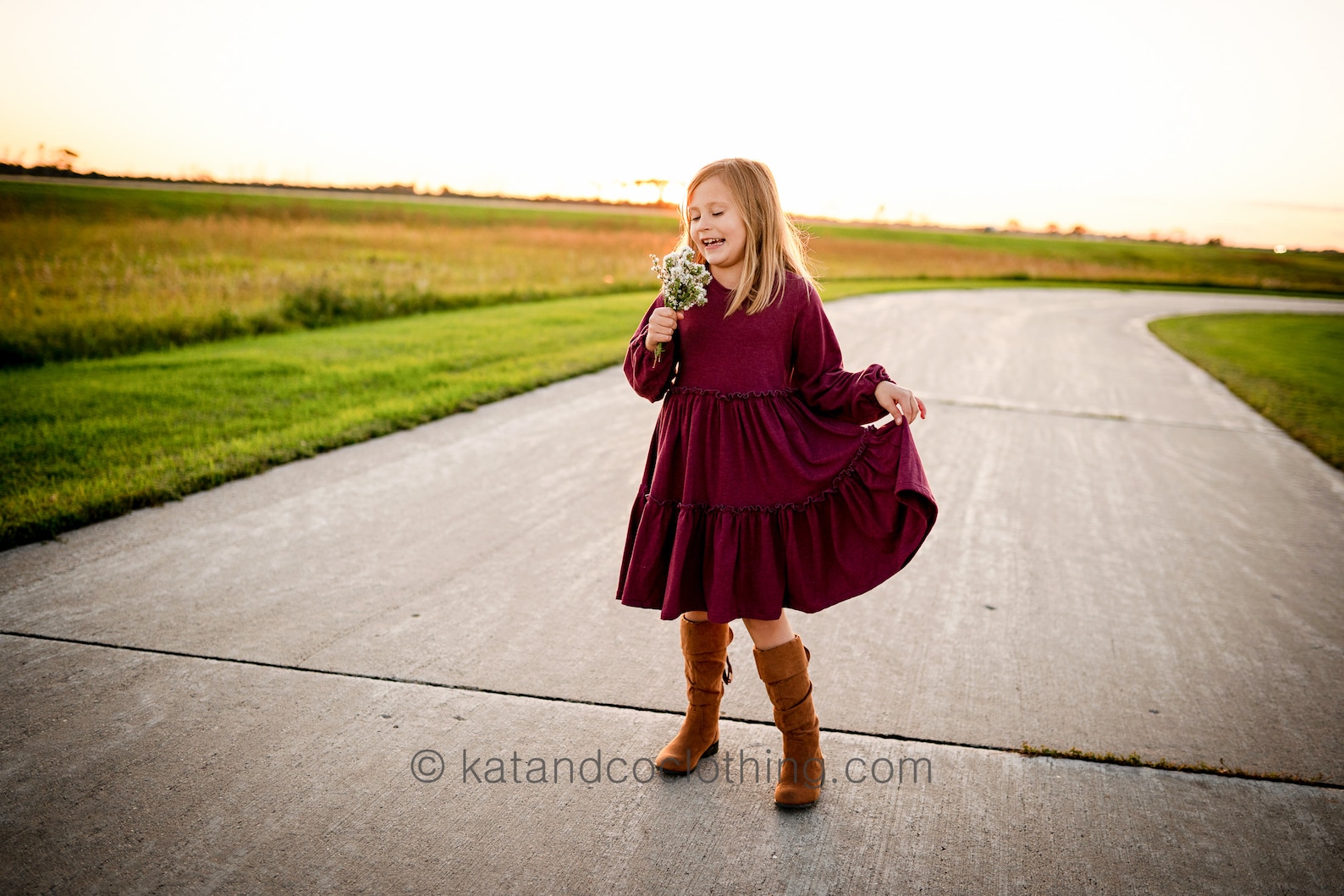 GIRLS KNIT CLASSY DRESS main image 1