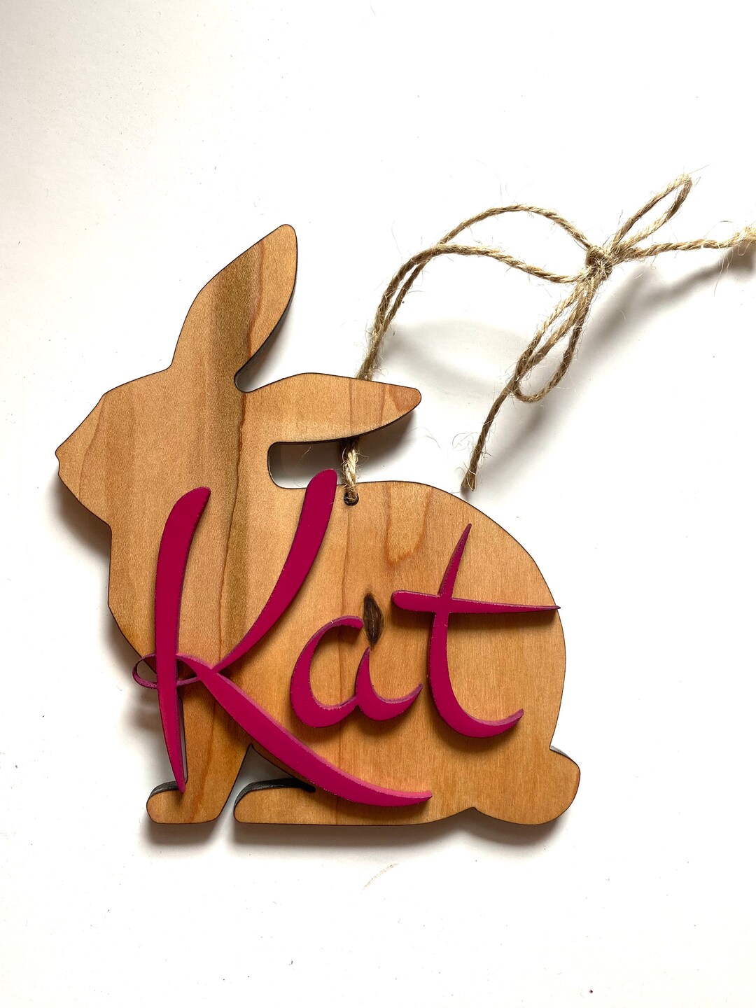 Custom Wooden Bunny Tags Personalized. Etsy