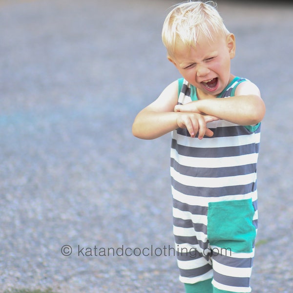 Super soft tank style shortie romper. Snap-less, soft cotton. Custom made 0 to 4t