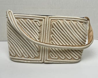 Vintage White Telephone Cord Handbag