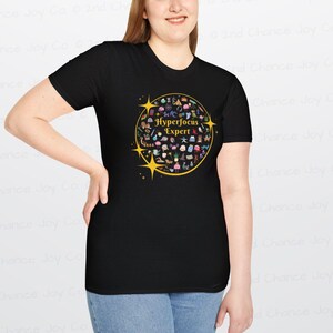 Hyperfocus Expert | Starry ADHD & Neurodiversity Self-Confidence | Soft Unisex T-Shirt zdjęcie 11