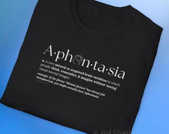 Aphantasia Definition Mental Imagery & Aphantasia Awareness T-Shirt