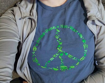 Ne faites pas la guerre - Symbole de paix des cosses de pois T-shirt unisexe