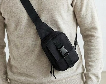 Męska nylonowa torba na ramię typu crossbody – lekka, odporna na zużycie torba na klatkę piersiową i listonoszkę