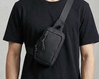 Męska torba podróżna na ramię typu crossbody – lekka, nylonowa torba na klatkę piersiową do codziennego użytku i podróży