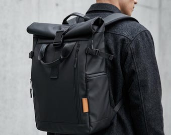 Mochila Oxford elegante para hombre, mochila escolar de gran capacidad, mochila de viaje duradera, mochila ligera e informal para portátil para uso diario.