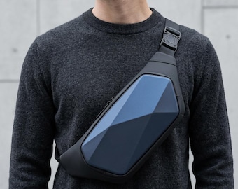 Bolso de pecho rígido y elegante, bandolera moderna, bolso de uso diario con correa ajustable, bolso ligero de estilo urbano informal.