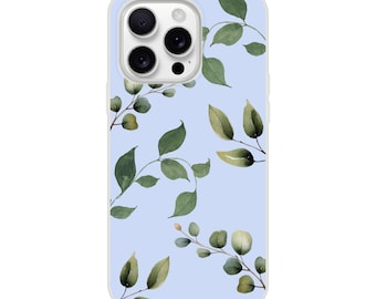 Botanical Plant iPhone 16 Case, Nature Floral Clear Flexi Cover for iPhone 15 14