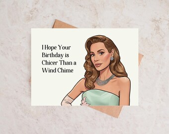 RHOBH Dorit Kemsley Geburtstagskarte | RHOBH schickes Windspiel Zitat (digitaler Download)