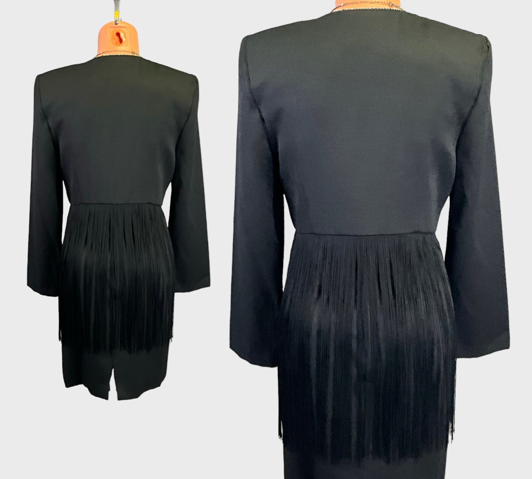 Beautiful Vintage 80s Lori Max II New York 2 Pc Rhinestone
