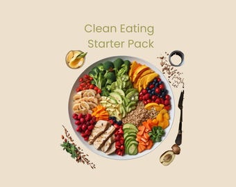 Clean Eating Meal Plan Bundle | 7-Tage-Anleitung, Diagramme (PDF Download)
