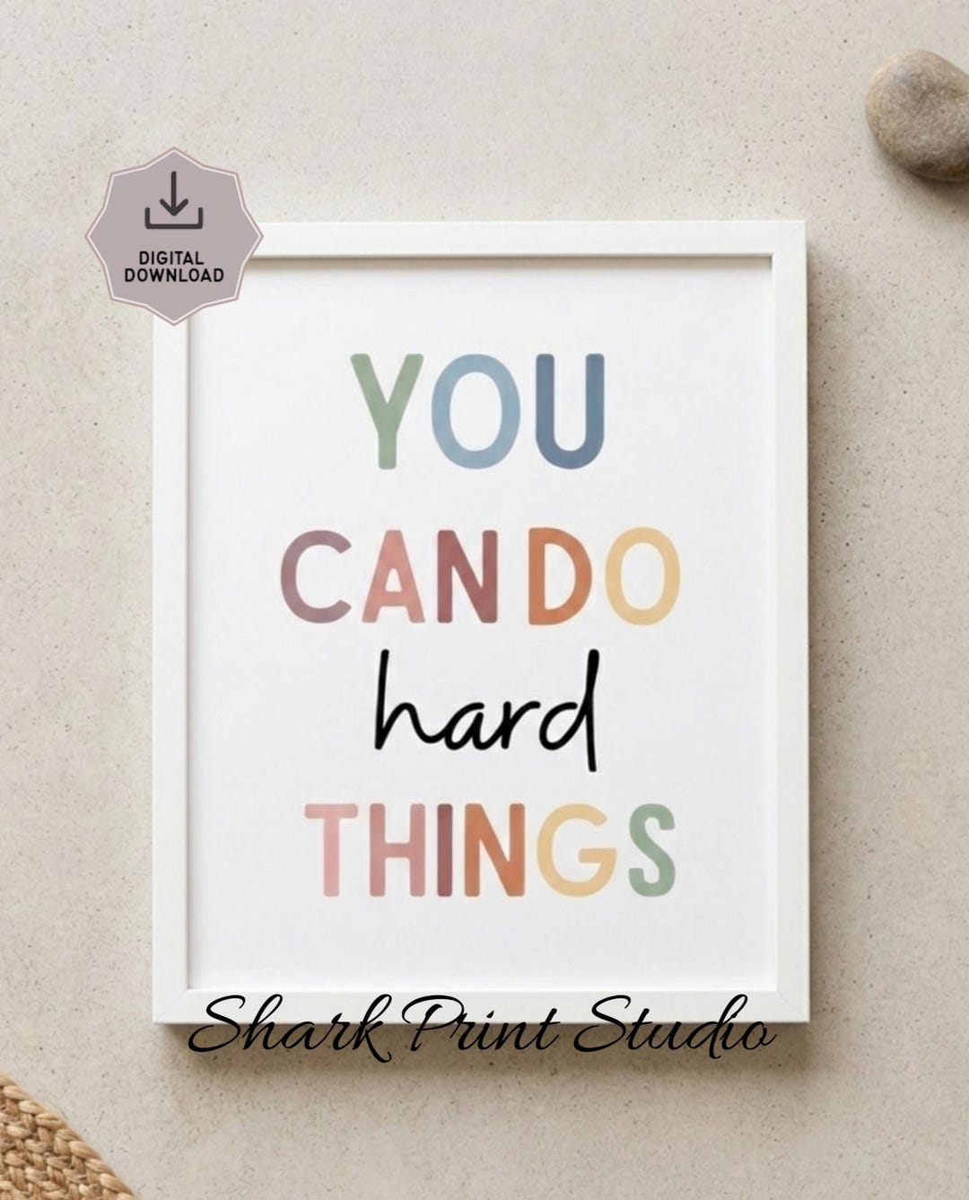 You Can Do Hard Things Poster Classroom Wall Art - Growth Mindset Kids ...