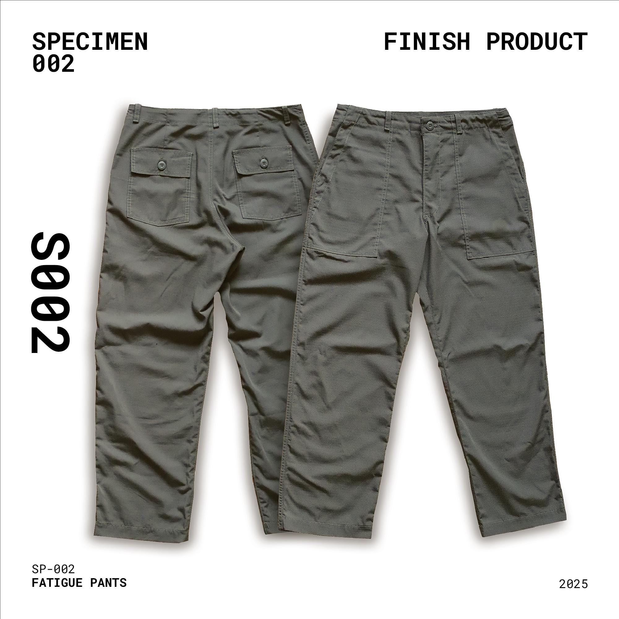 Men's Military Fatigue Pants Sewing Pattern PDF Digital Download
