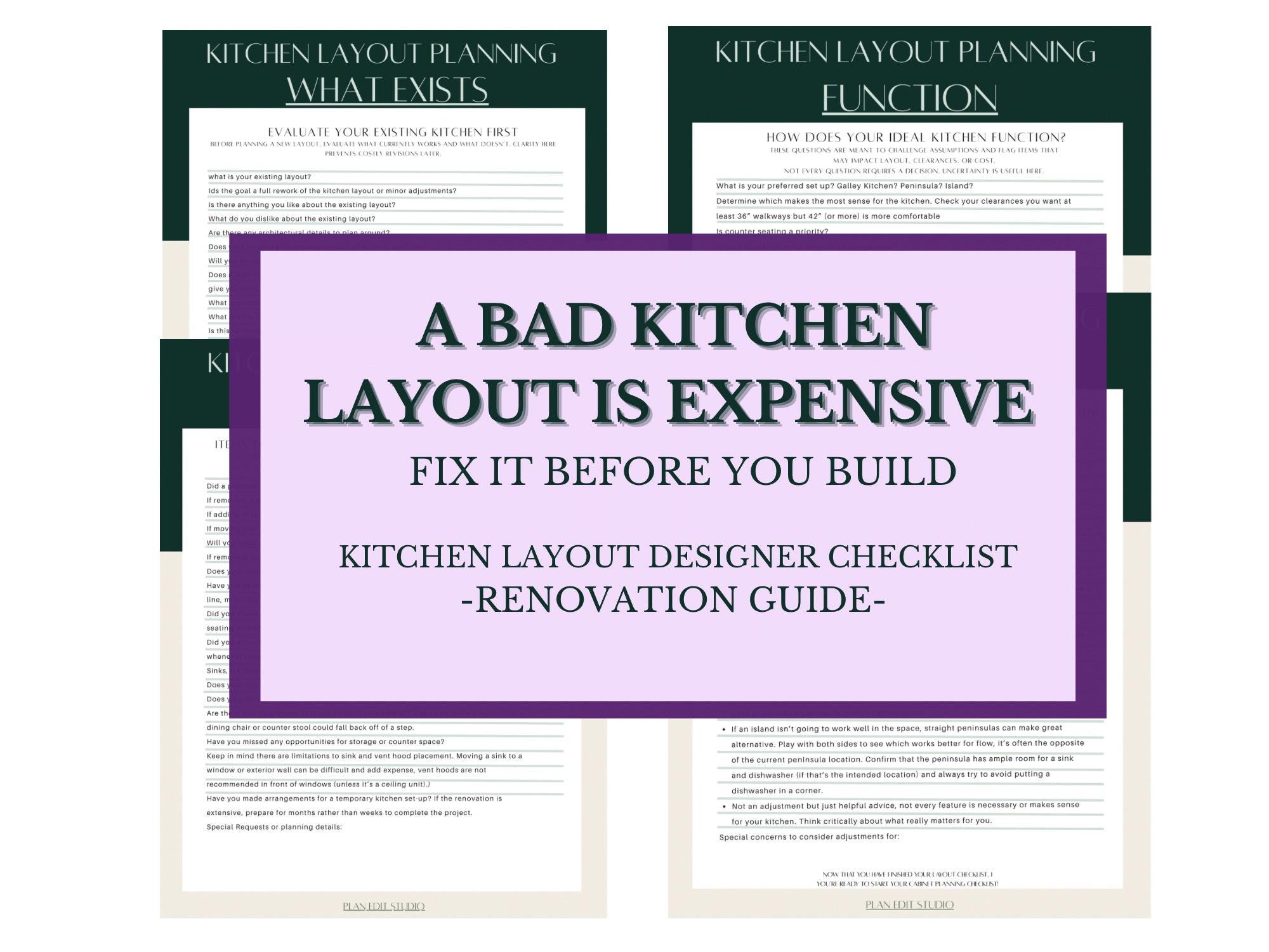 Kitchen Renovation Layout Checklist – Designer Plan Review Before ...