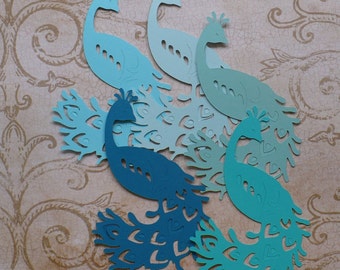 Peacock Bird Shapes Die Cut Pieces Made From Purple Colors Etsy
