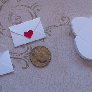 DIY Tiny Fold Envelopes Punched Pieces shapes Punchies for Crafts Card making Made from White Cardstock Paper