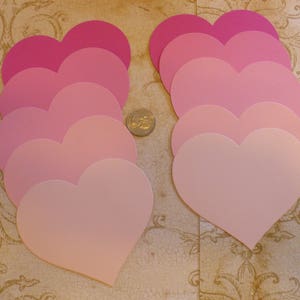 CardStock Paper Heart Shape Die Cuts CHooSE Colors Pinks Blues Purples Teals White Cream for Crafts Weddings Tags Well Wishes Advice Cards