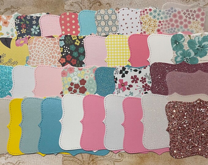 Pink White Yellow Premade Note Shapes Die Cut Shapes Cardstock for DIY ...