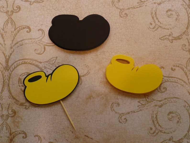 diy yellow mickey mouse shoes