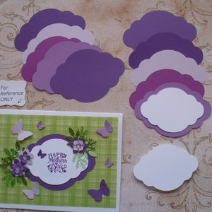 Die Cut Shapes for Layering Purple White Colors Cardstock for Diy ...